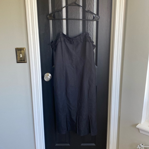 Y2K Jessica Howard Black Spaghetti Strap Dress-Size 12 - Picture 1 of 5